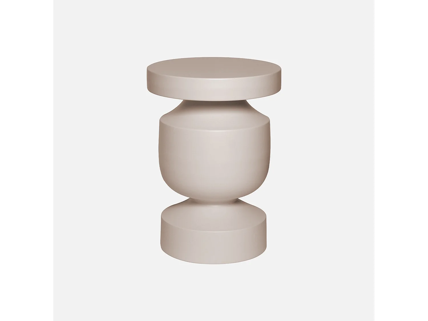 Mesa auxiliar de metal crema