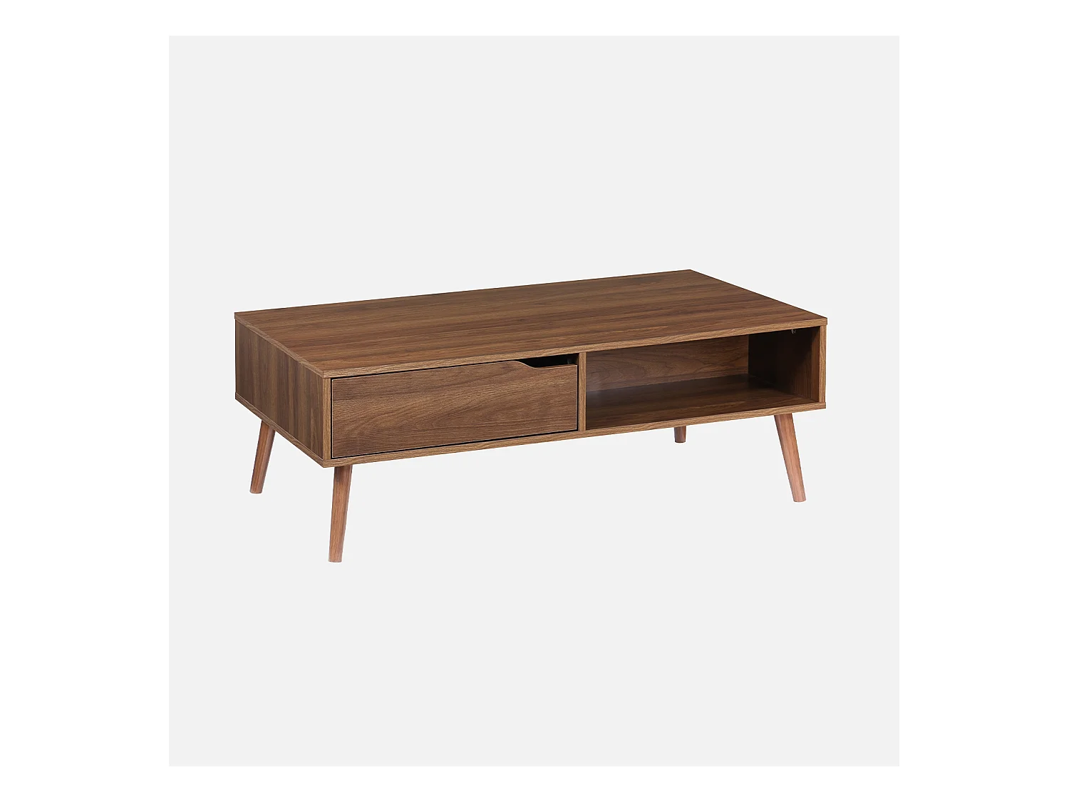 Tavolino vintage effetto legno, marrone