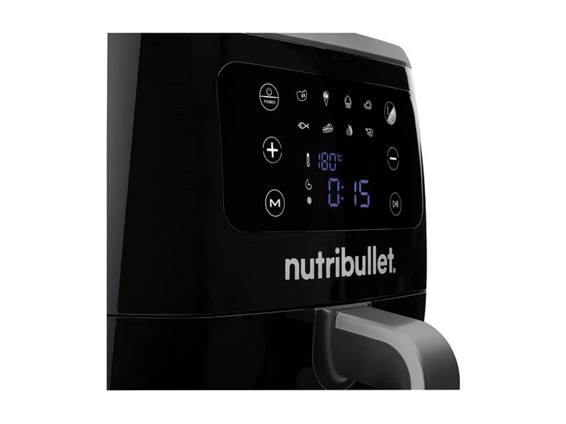 Friteuse sans huile Nutribullet XXL Digital Air Fryer NBA071B 1800 W Noir et Gris