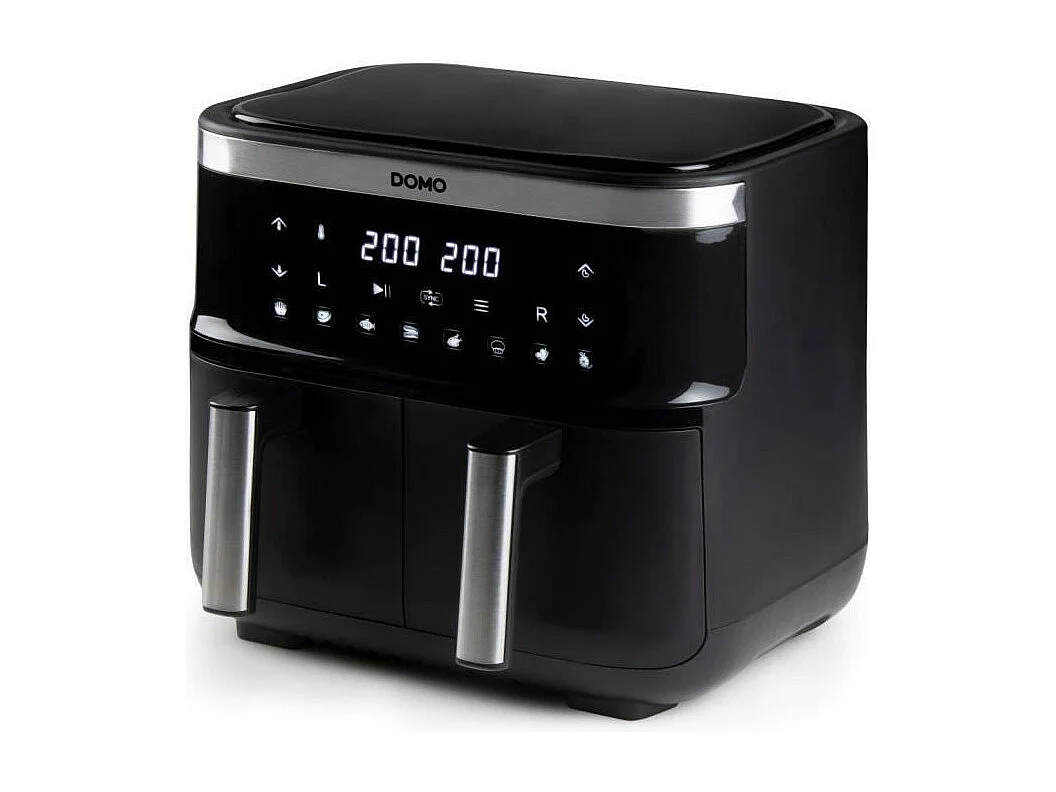Friteuse a air chaud DOMO - DO537FR - 2 x 4 L - 85° a 200° - 8 programmes automatiques - l40 x L 40 x h 36 cm
