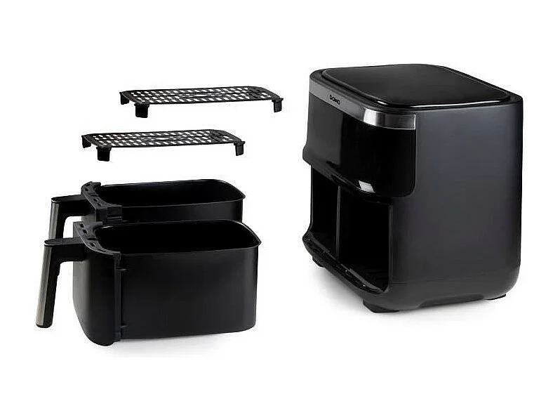 Friteuse a air chaud DOMO - DO537FR - 2 x 4 L - 85° a 200° - 8 programmes automatiques - l40 x L 40 x h 36 cm