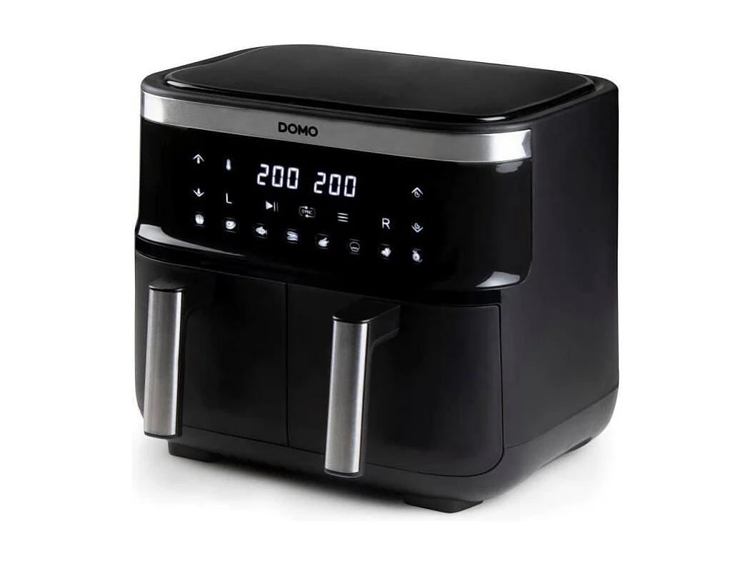 Friteuse a air chaud DOMO - DO537FR - 2 x 4 L - 85° a 200° - 8 programmes automatiques - l40 x L 40 x h 36 cm
