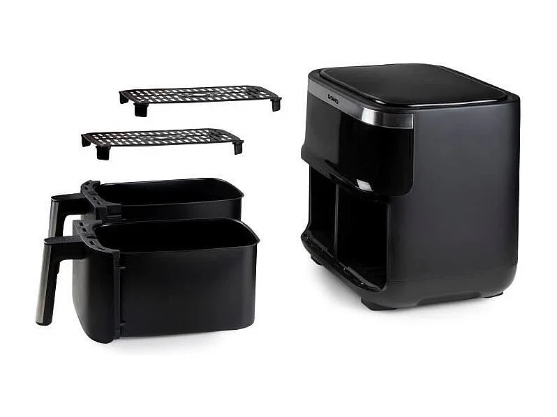 Friteuse a air chaud DOMO - DO537FR - 2 x 4 L - 85° a 200° - 8 programmes automatiques - l40 x L 40 x h 36 cm