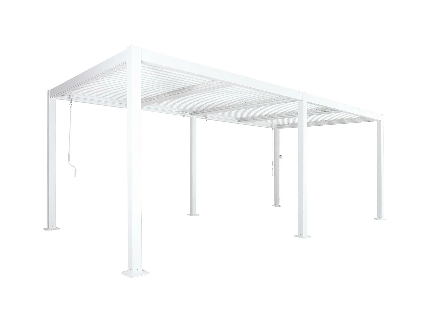 Pérgola bioclimática 3x6m de aluminio y acero con lamas orientables