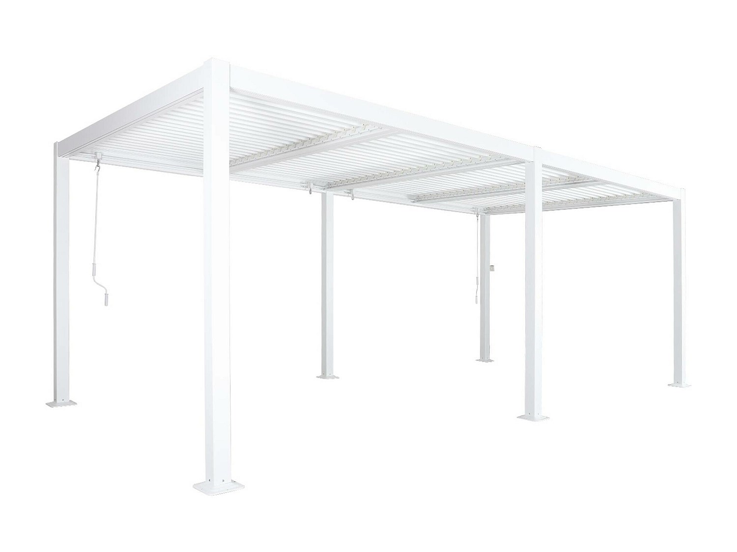 Pérgola bioclimática 3x6m de aluminio y acero con lamas orientables