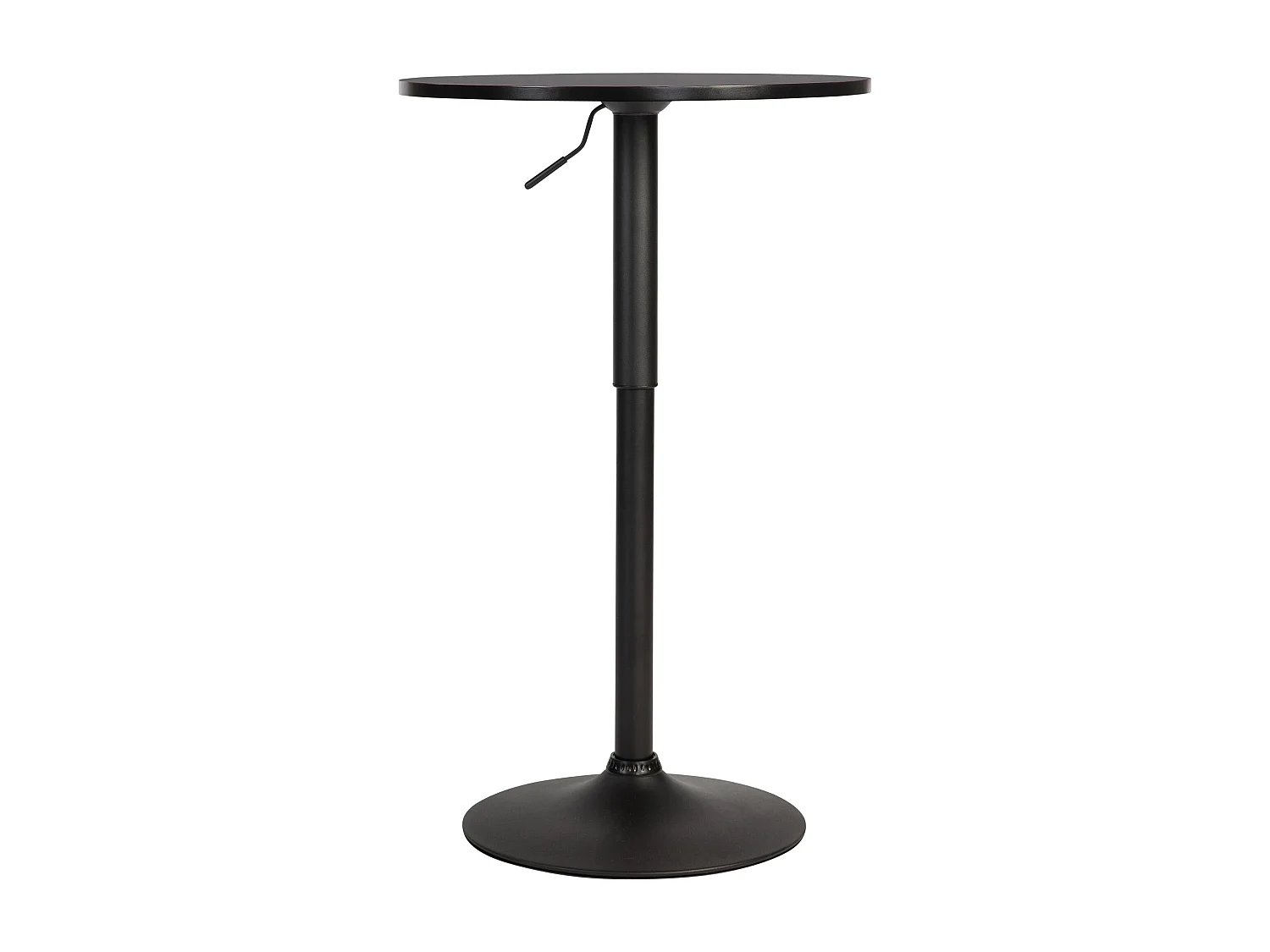 Table haute - rond Ø 60 cm - Bois - Noir / Noir - Lamoni