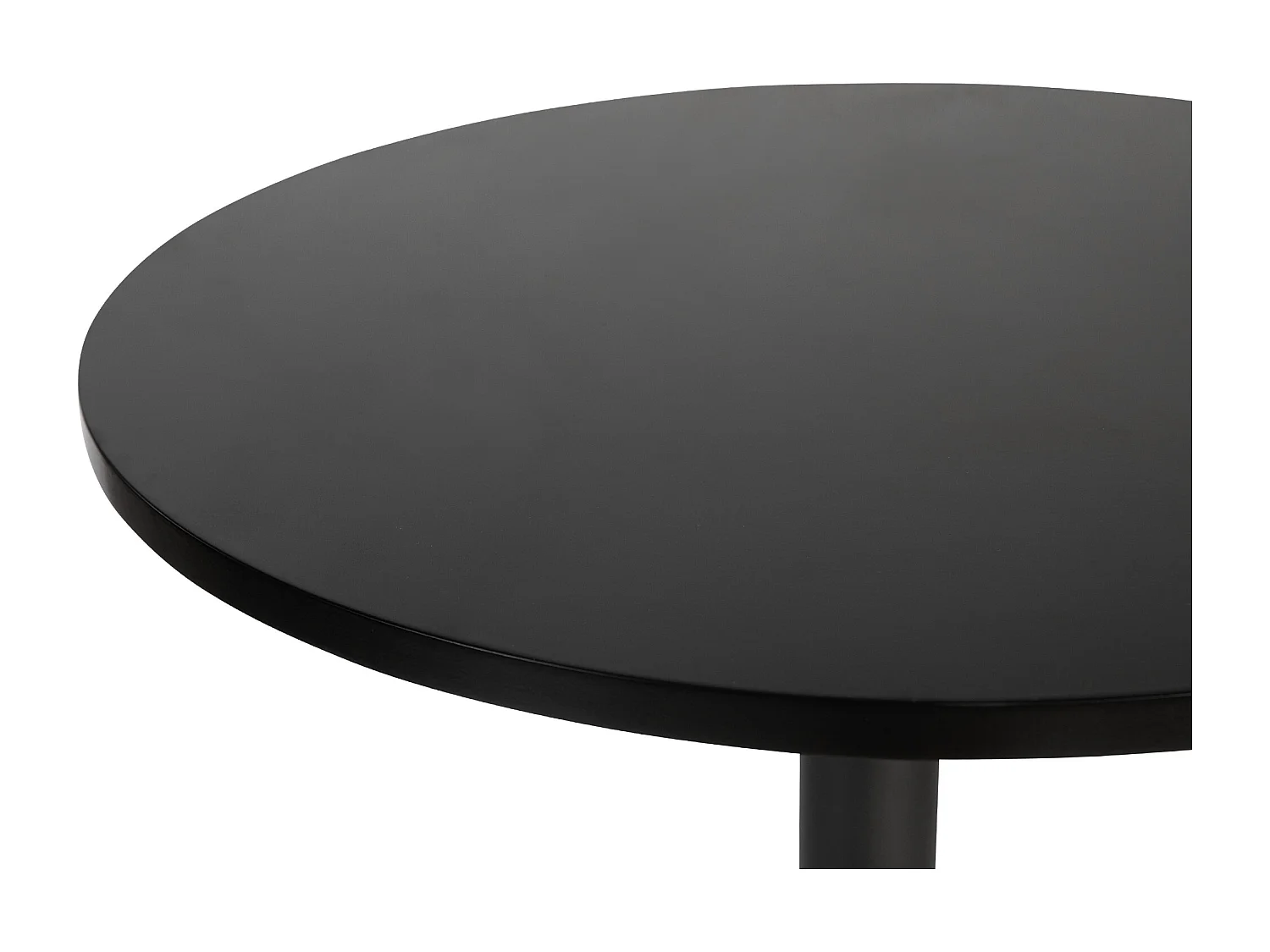 Table haute - rond Ø 60 cm - Bois - Noir / Noir - Lamoni