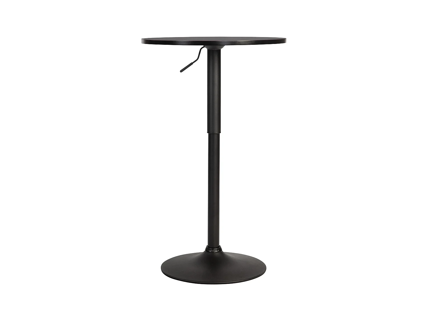 Table haute - rond Ø 60 cm - Bois - Noir / Noir - Lamoni