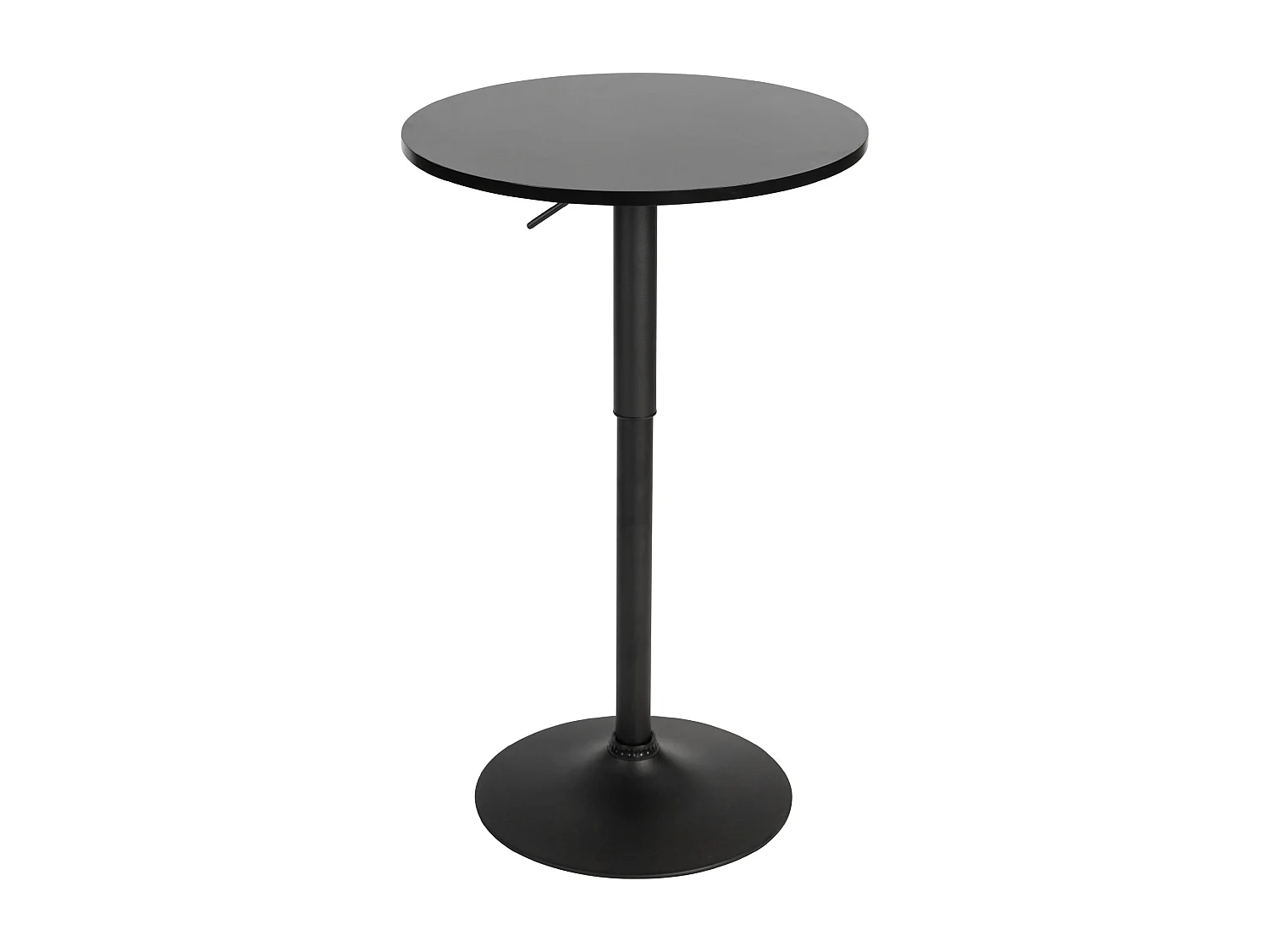 Table haute - rond Ø 60 cm - Bois - Noir / Noir - Lamoni