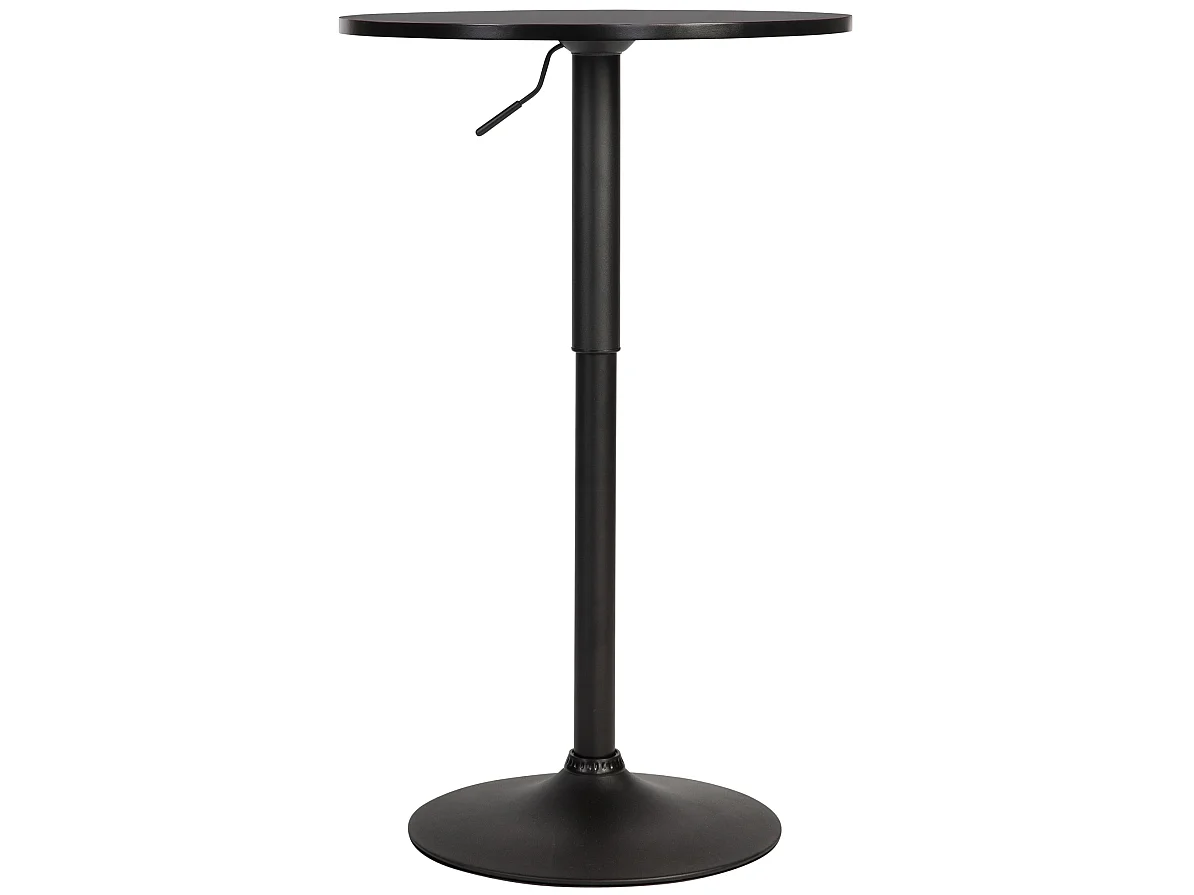Table haute - rond Ø 60 cm - Bois - Noir / Noir - Lamoni