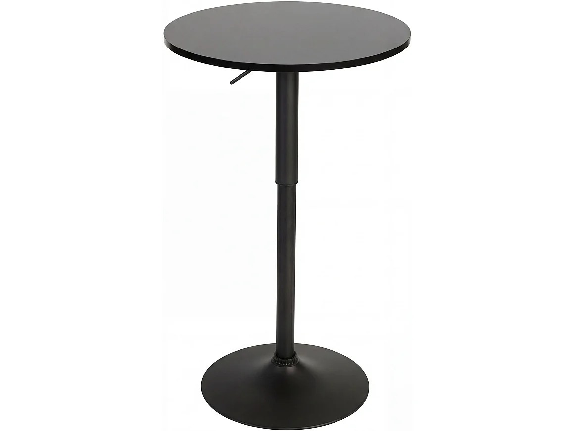 Table haute - rond Ø 60 cm - Bois - Noir / Noir - Lamoni