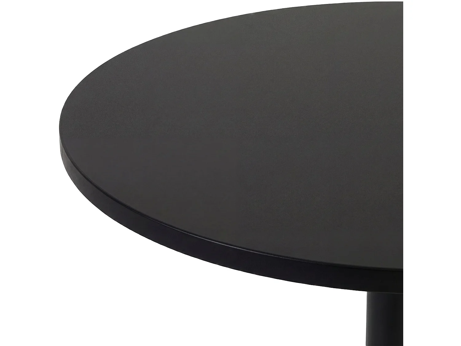 Table haute - rond Ø 60 cm - Bois - Noir / Noir - Lamoni