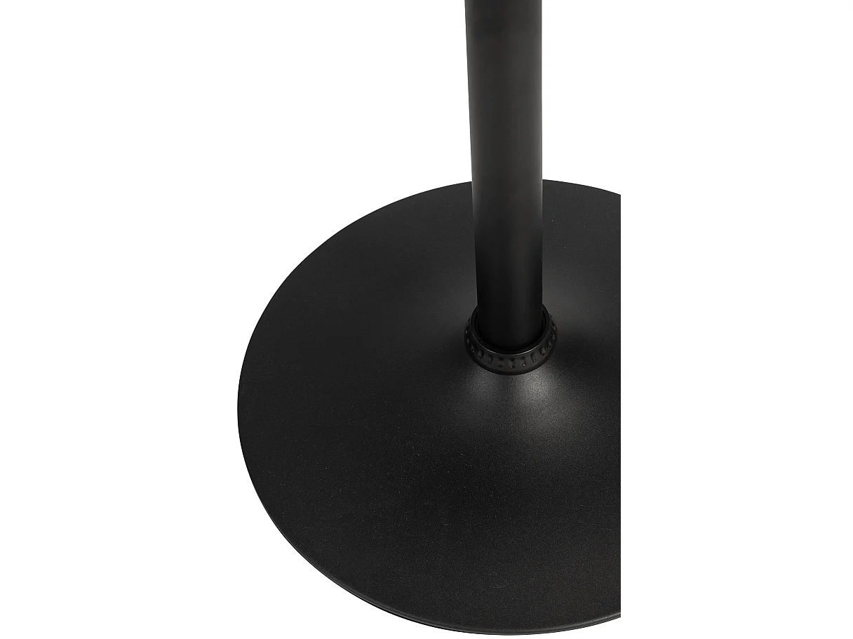 Table haute - rond Ø 60 cm - Bois - Noir / Noir - Lamoni