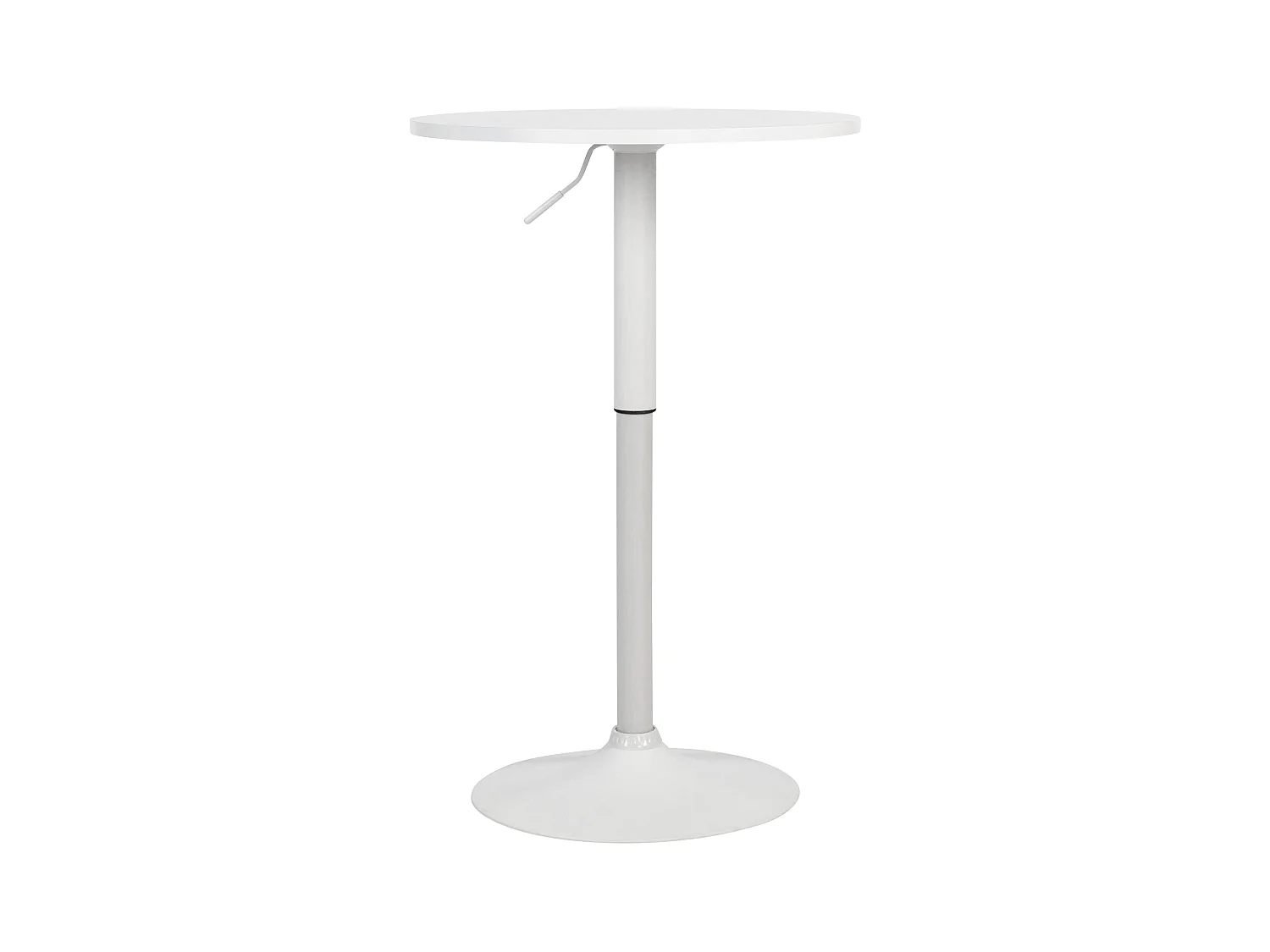 Table haute - rond Ø 60 cm - Bois - Blanc / Blanc - Lamoni