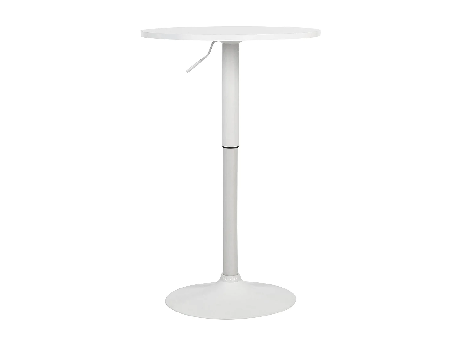 Table haute - rond Ø 60 cm - Bois - Blanc / Blanc - Lamoni