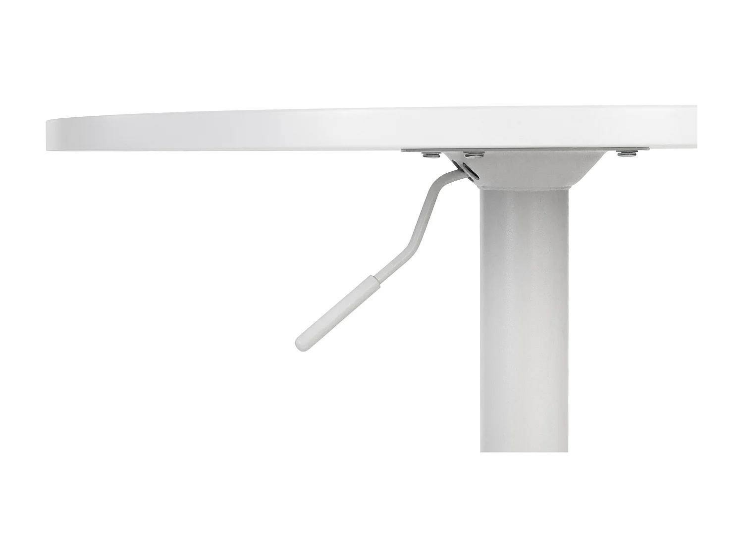 Table haute - rond Ø 60 cm - Bois - Blanc / Blanc - Lamoni