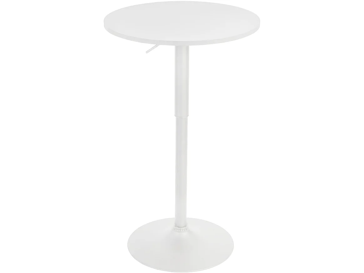 Table haute - rond Ø 60 cm - Bois - Blanc / Blanc - Lamoni