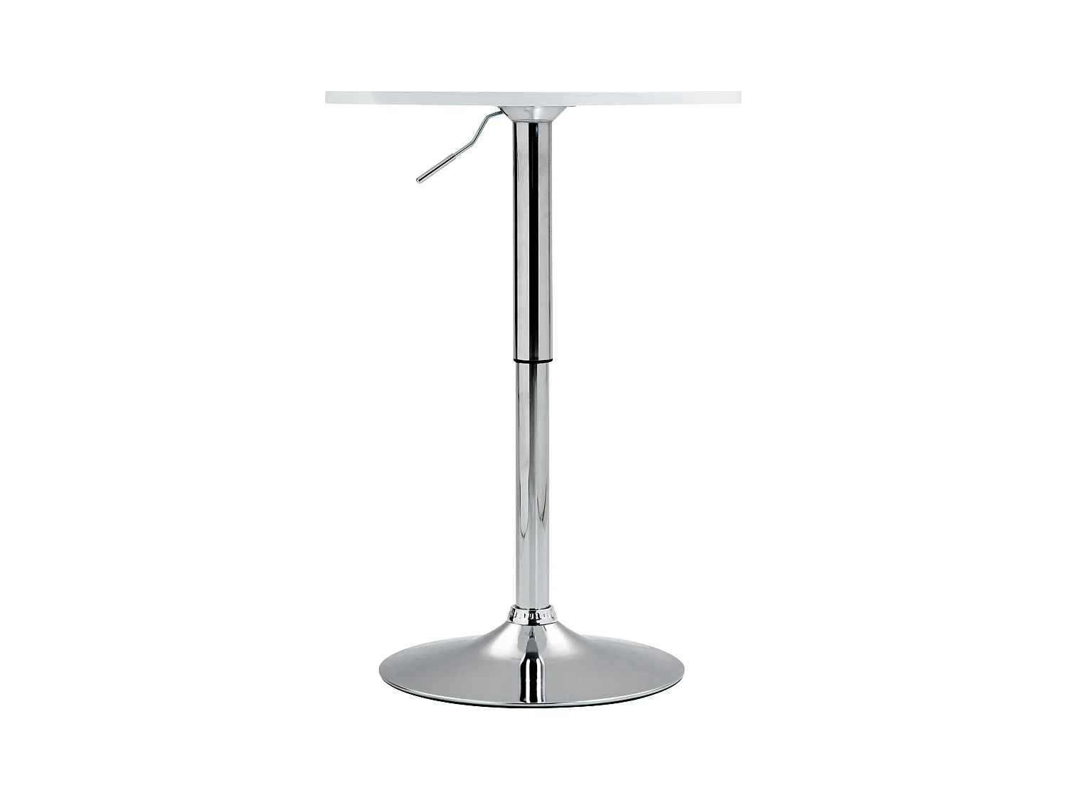 Table haute - rond Ø 60 cm - Bois - Blanc - Lamoni