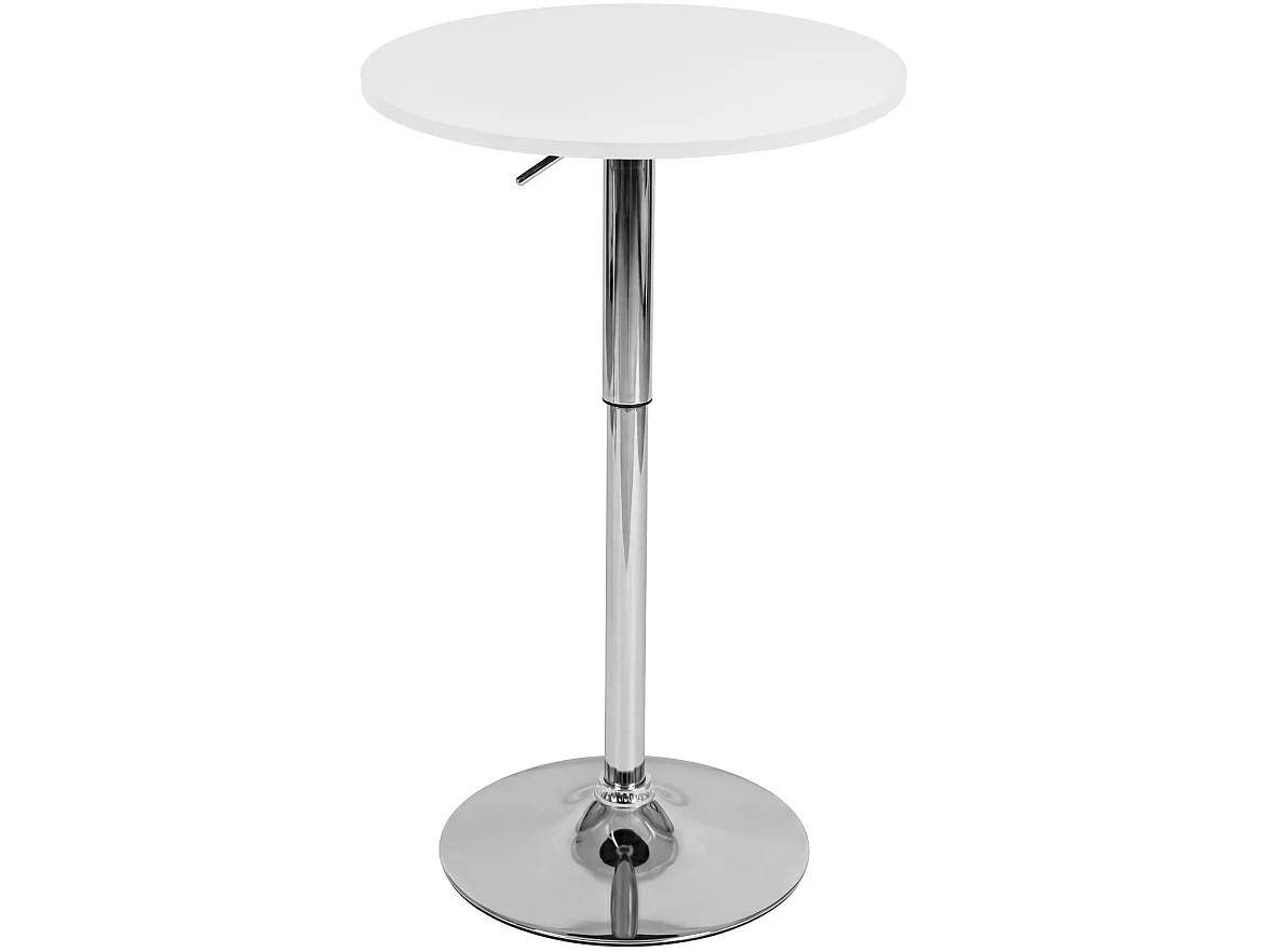 Table haute - rond Ø 60 cm - Bois - Blanc - Lamoni