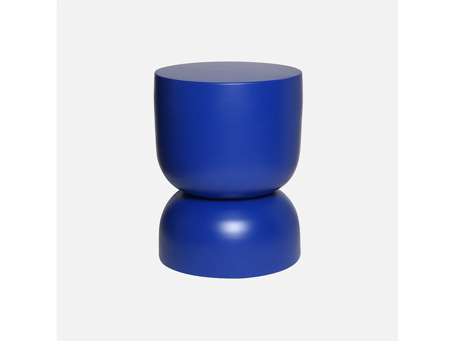 Tavolino, lato divano, comodino metallo, 42cm, blu