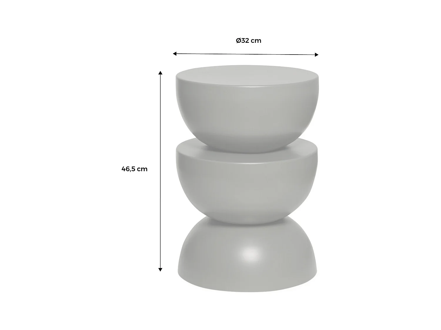 Mesa auxiliar o mesita de metal azul