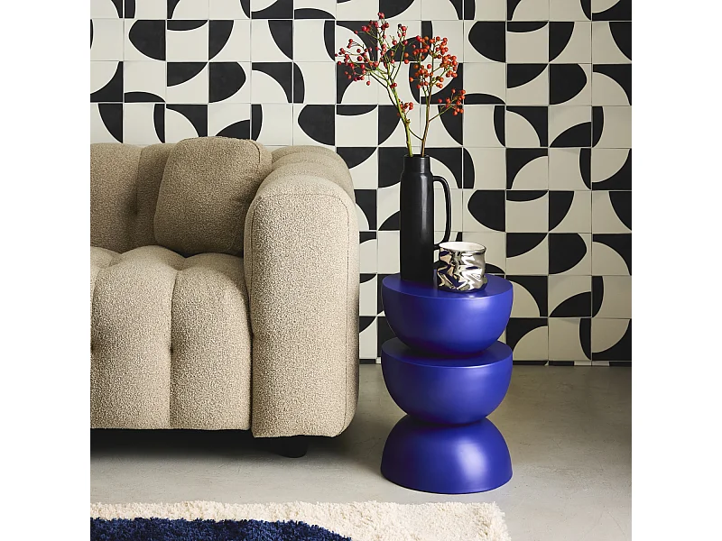 Tavolino  in metallo, blu