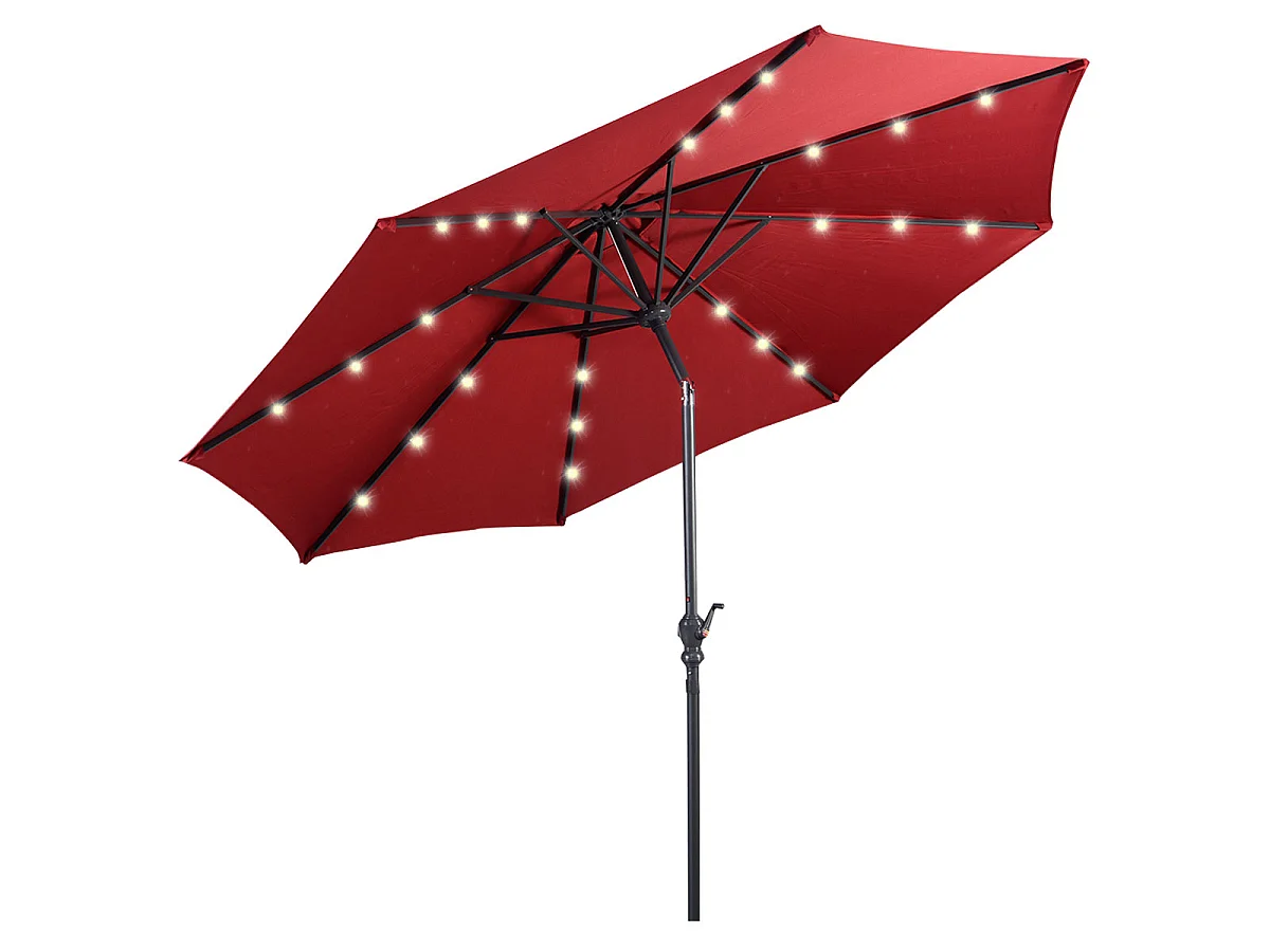 PARASOL DE JARDIN AVEC LED SOLAIRES, 300 CM