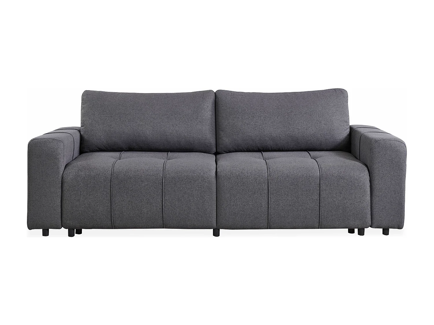 Schlafsofa 3-Sitzer Dunkelgrau Leinenoptik Cloudy - Bequem und Elegant