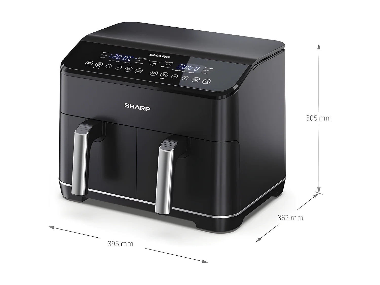 Sharp Friteuse 8l 1800w noir - af-gd82ae-b