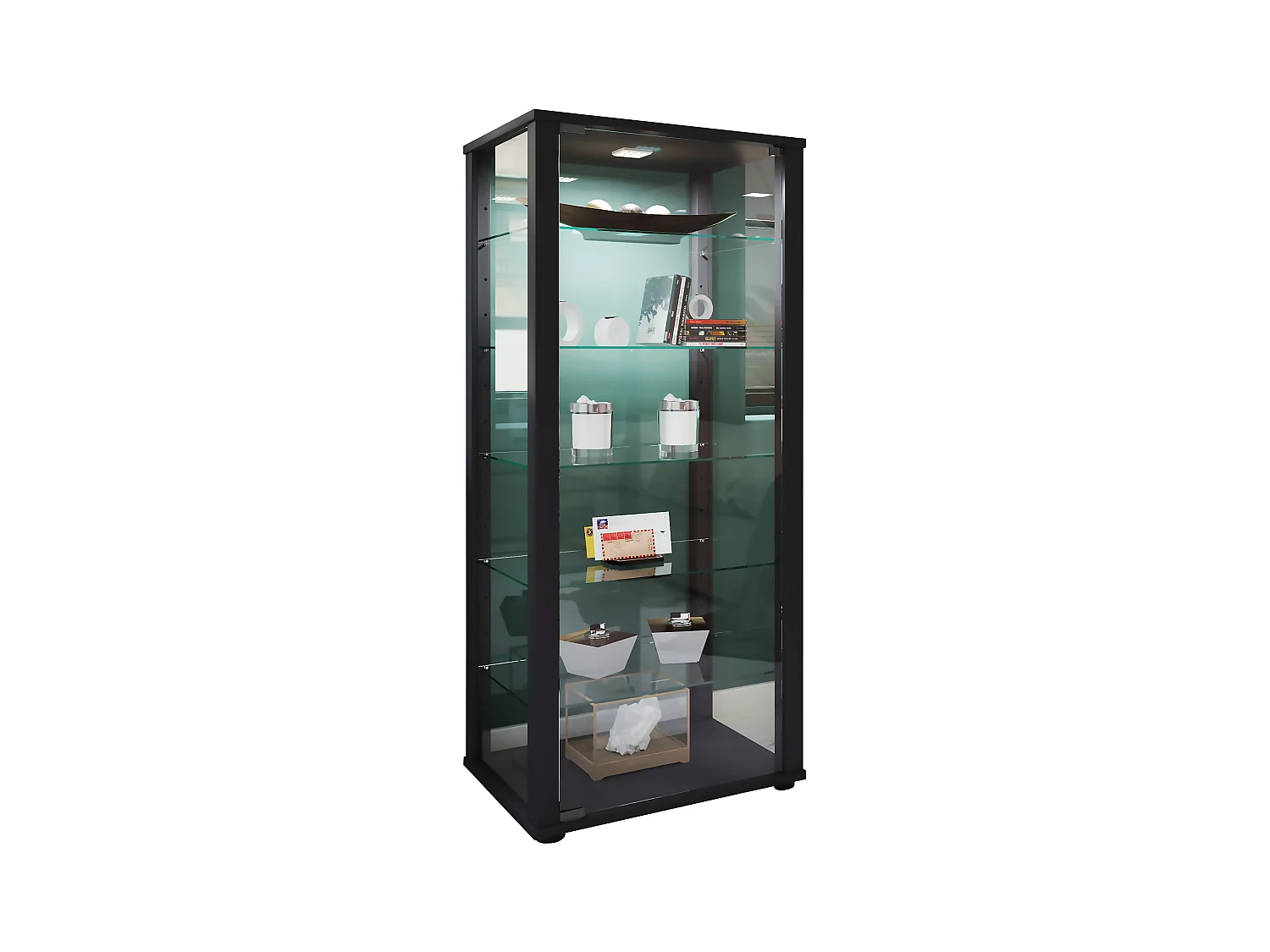 Holz Glas Stand Vitrine Sammelvitrine Kavisa L