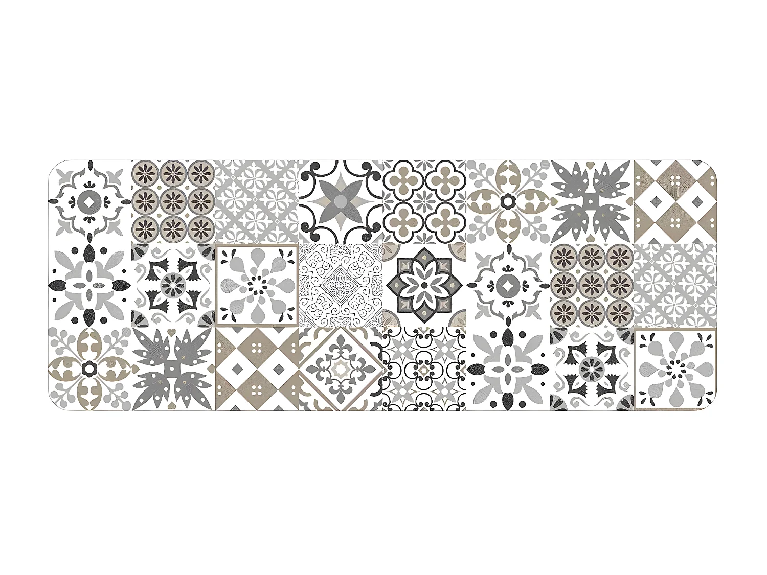 Tapis Déco Rectangle "Salou" 45x120cm Naturel