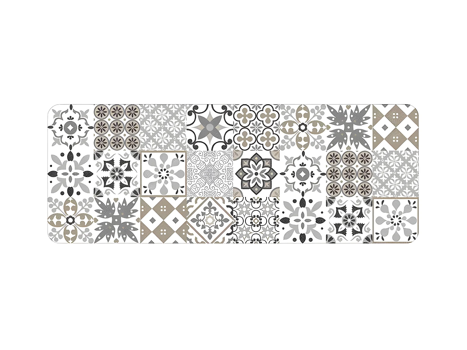 Tapis Déco Rectangle "Salou" 45x120cm Naturel