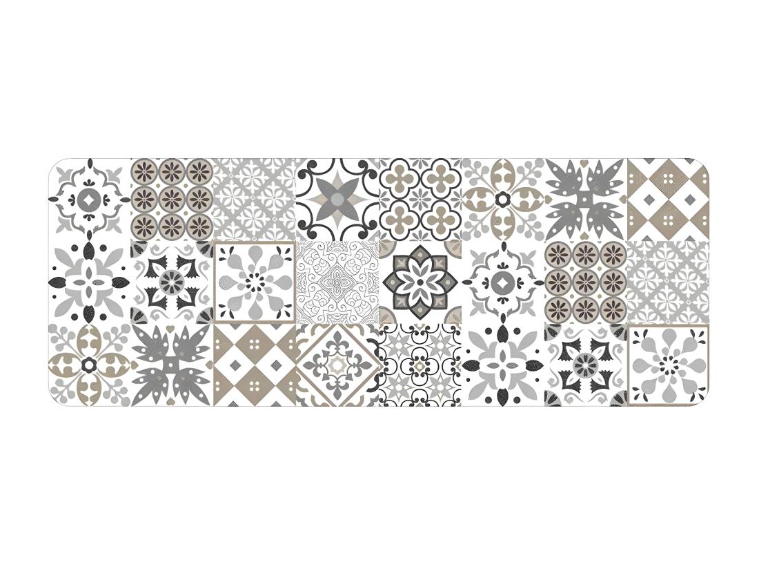 vente unique Tapis décoratif en polyester - L 45 x l 120 cm - Imprimé salou blanc