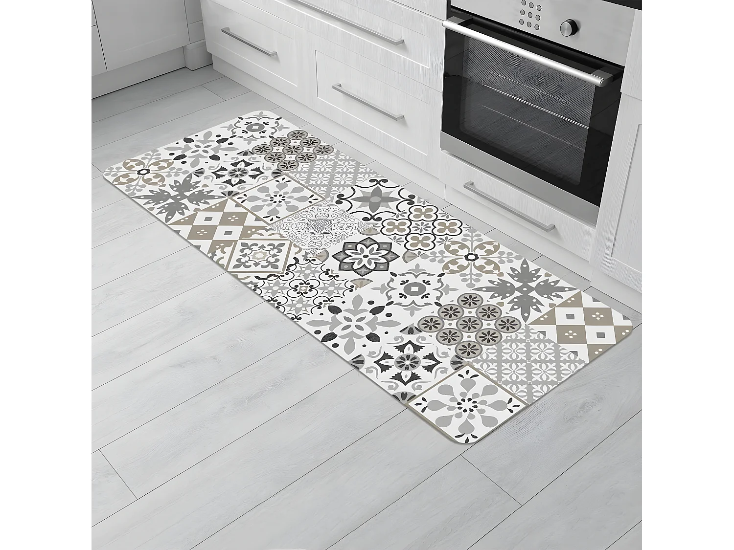 Tapis Déco Rectangle "Salou" 45x120cm Naturel