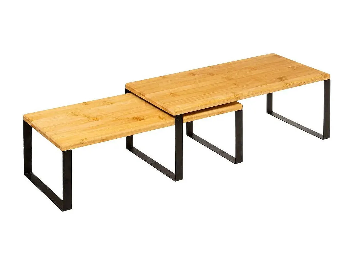 Lot de 2 Étagères Gigognes "Ordera" 40cm Noir