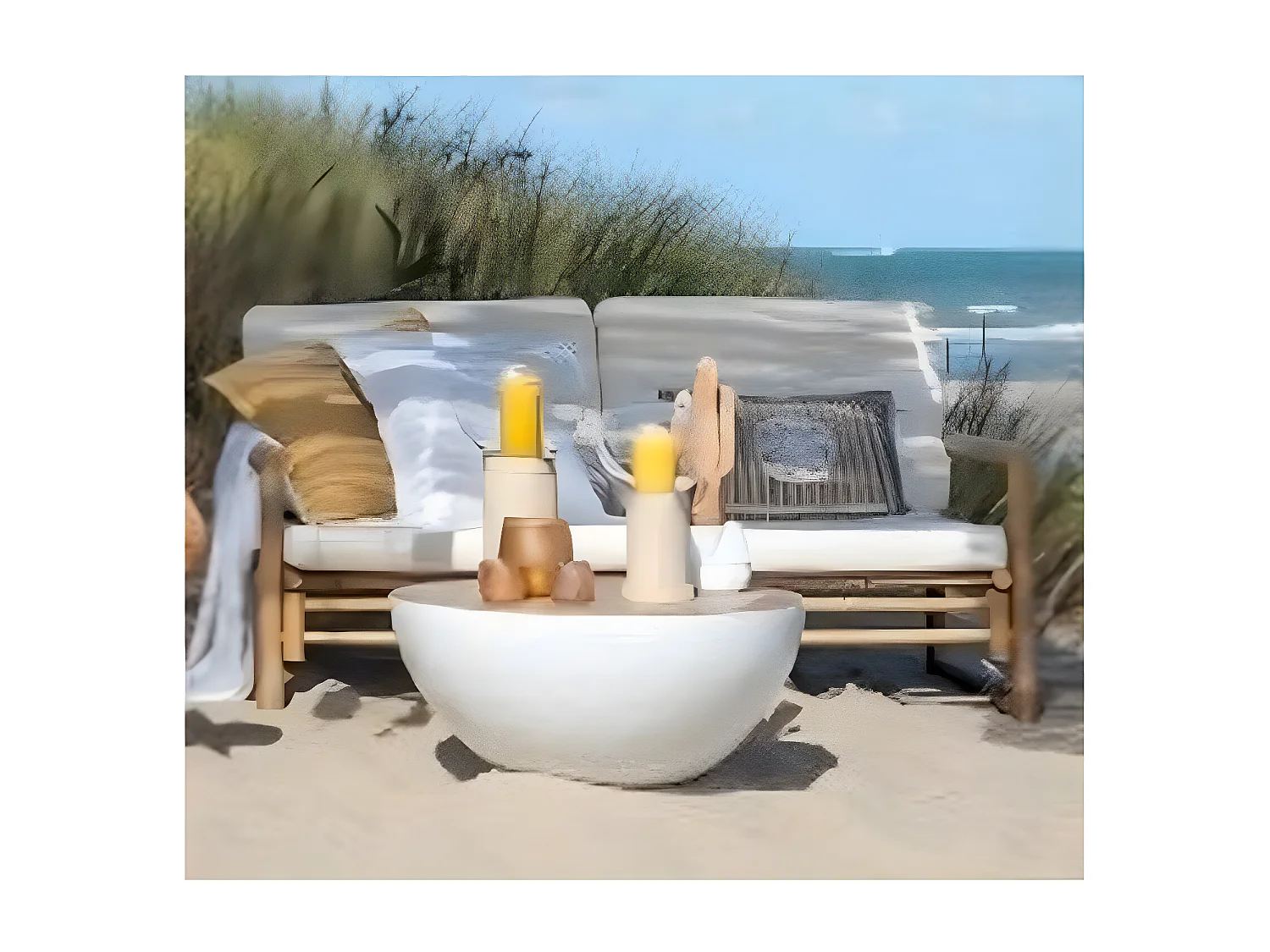 Banc de Jardin 2 Places "Paradis" 150cm Naturel