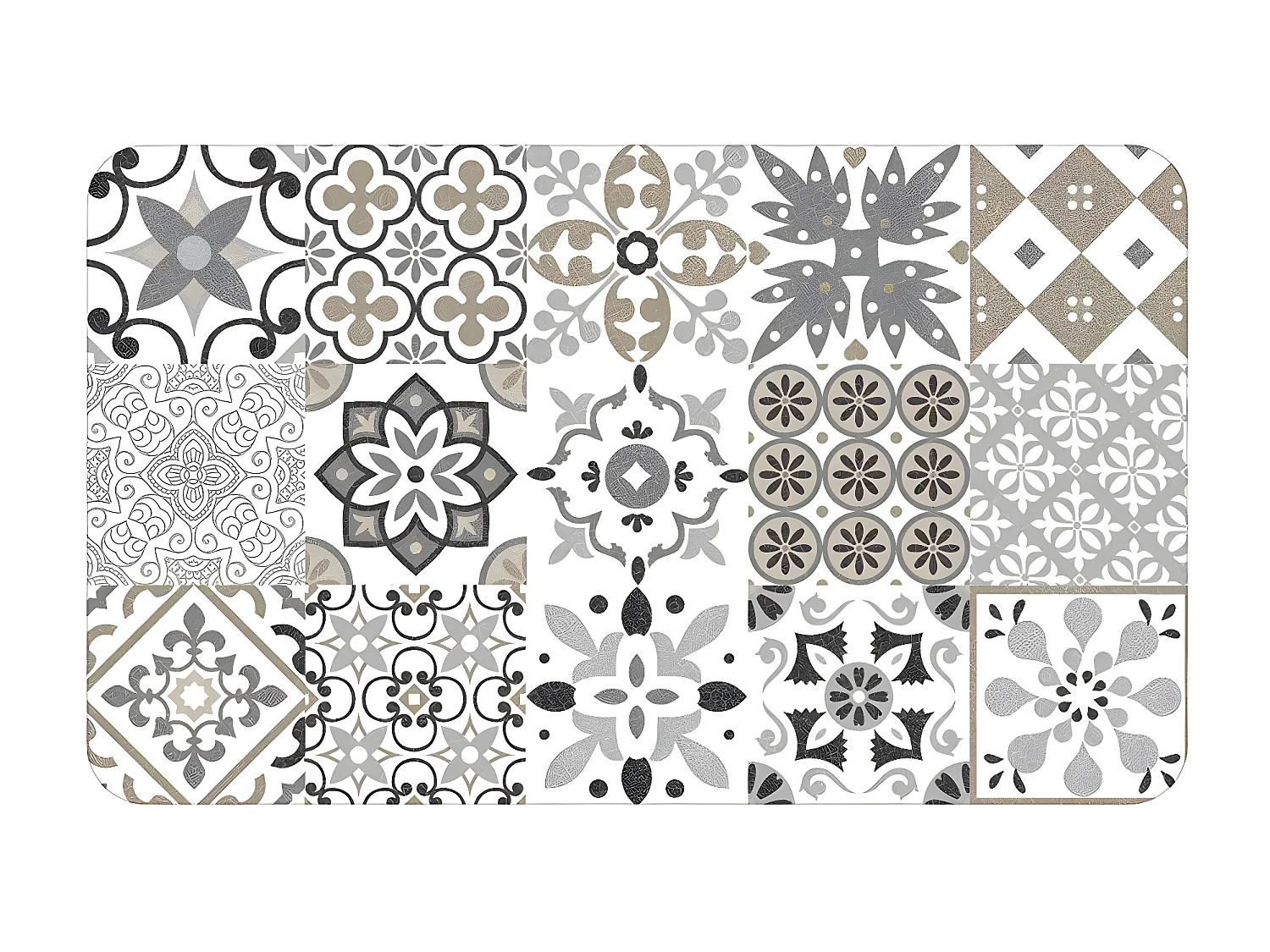 Tapis Déco Rectangle "Salou" 45x75cm Naturel