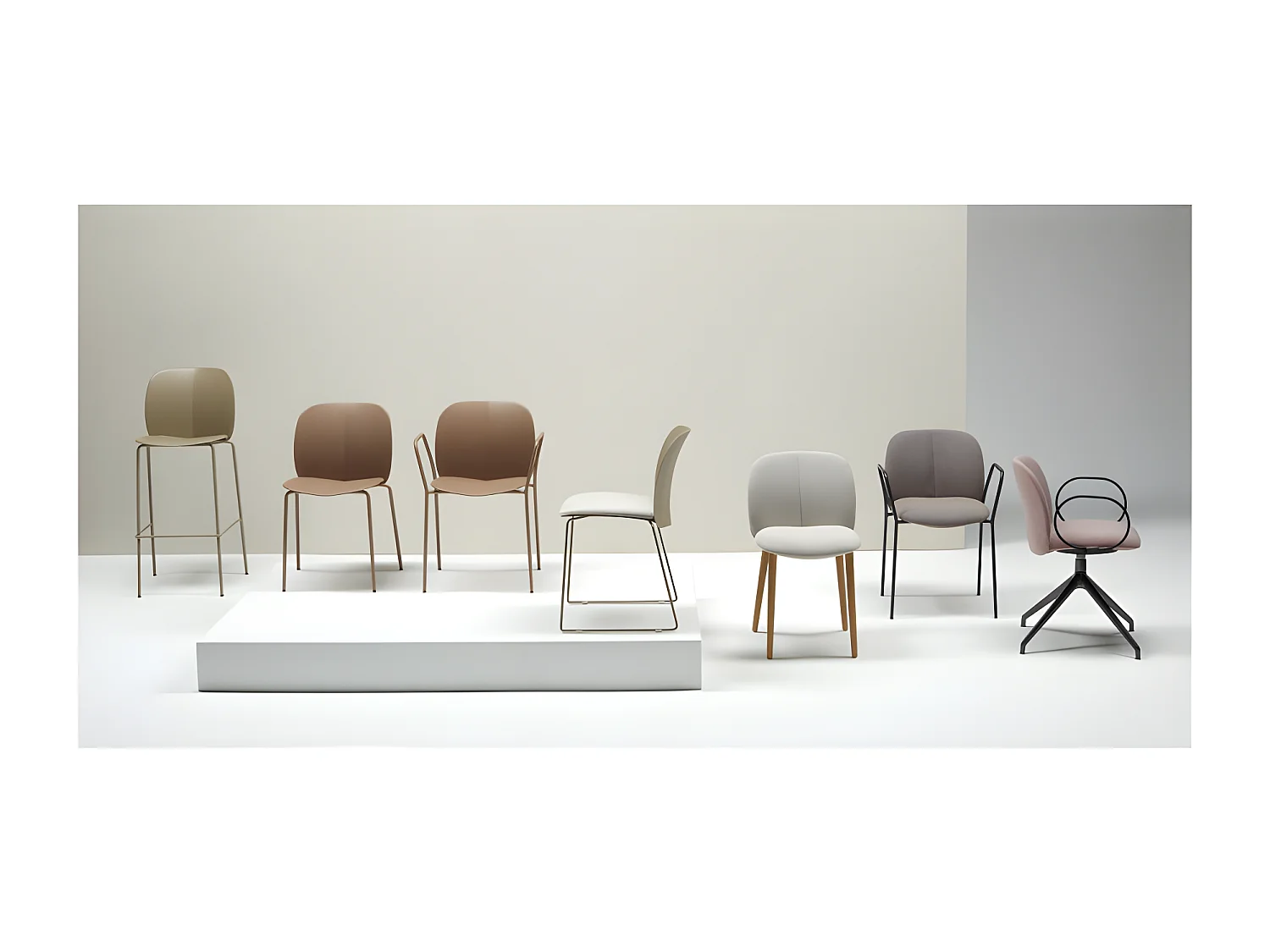 Chaise empilable Mentha recyclée par SCAB