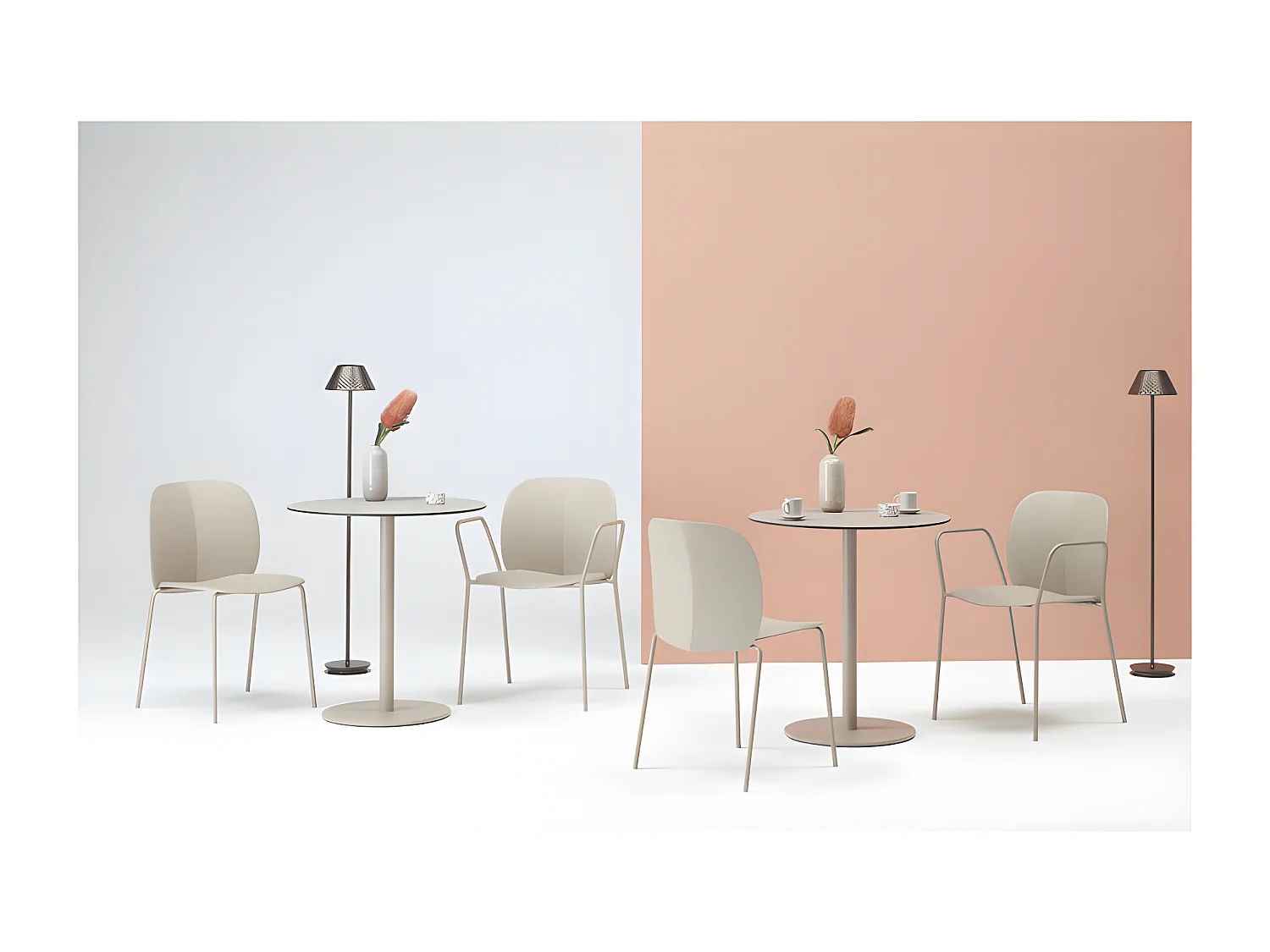 Chaise empilable Mentha recyclée par SCAB