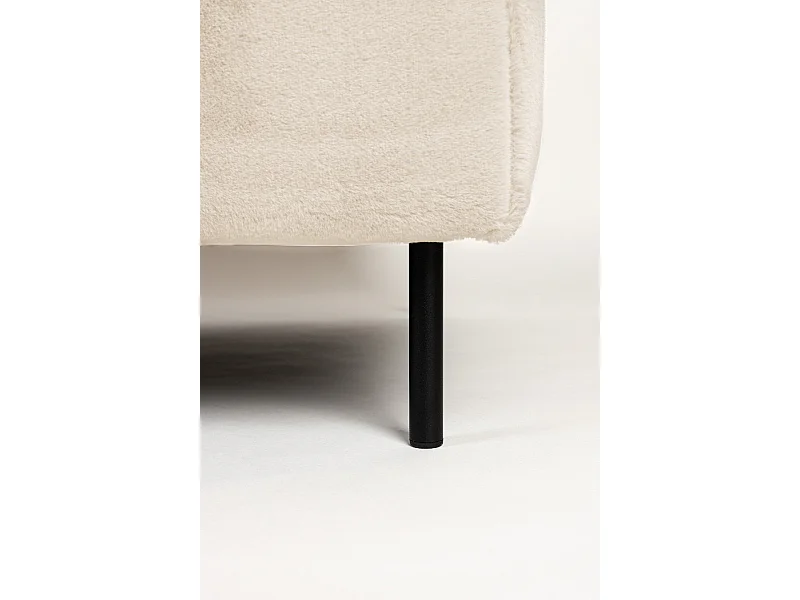 QUADRO - Canapé 2,5 places en tissu doux crème