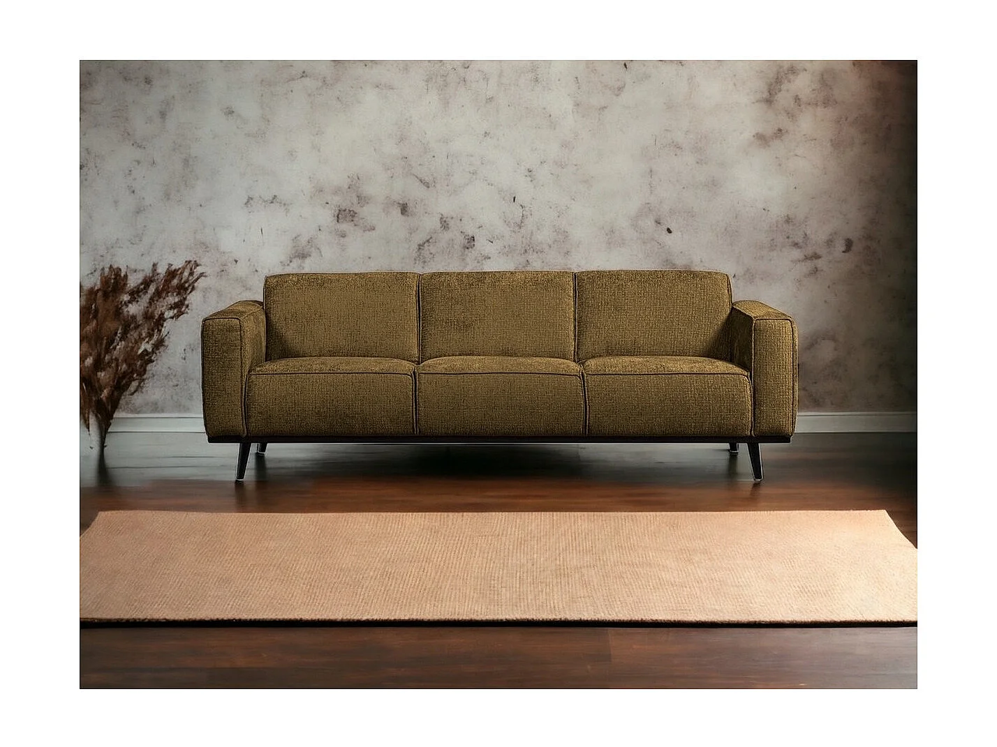 STATEMENT - 3-Sitzer-Sofa aus Samt kupferbraun