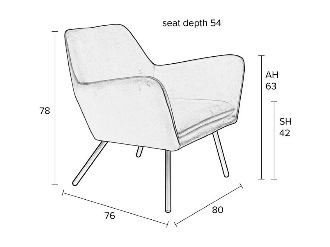 ALABAMA - Fauteuil en velours jaune doré Alabama