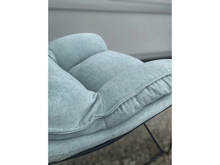 EASY - Fauteuil en velours vert d'eau clair