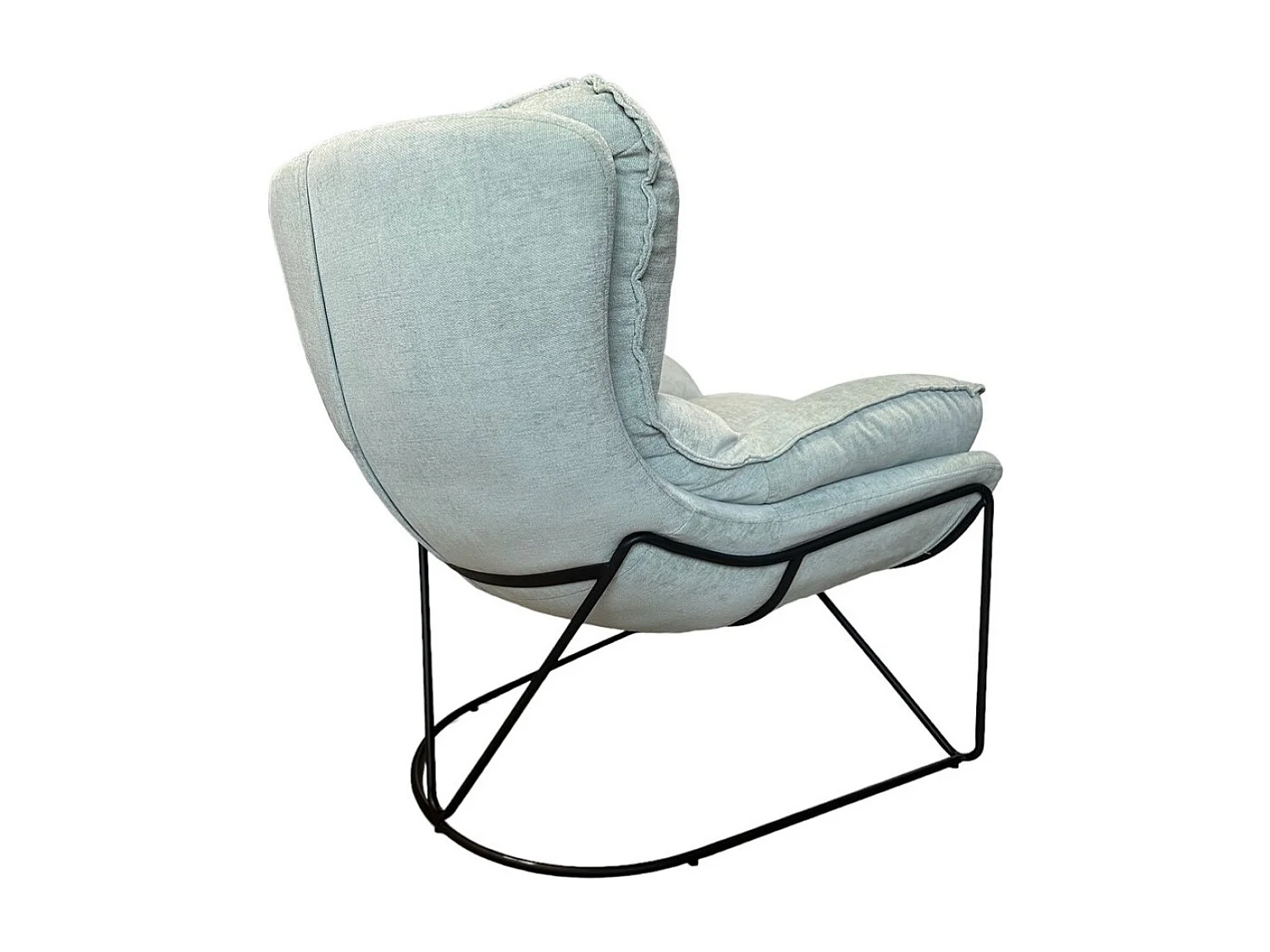 EASY - Fauteuil en velours vert d'eau clair