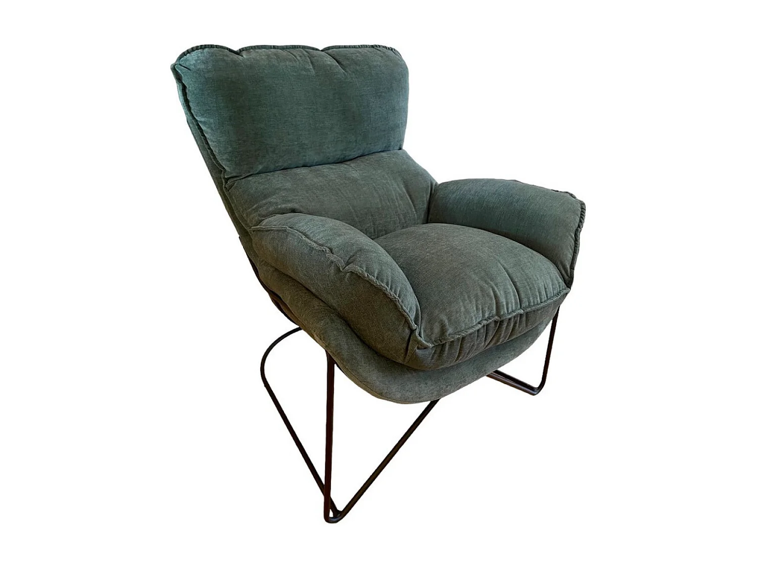 EASY - Fauteuil cosy en velours vert