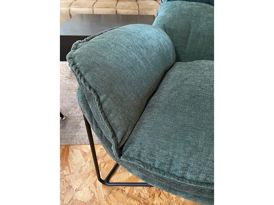 EASY - Fauteuil cosy en velours vert