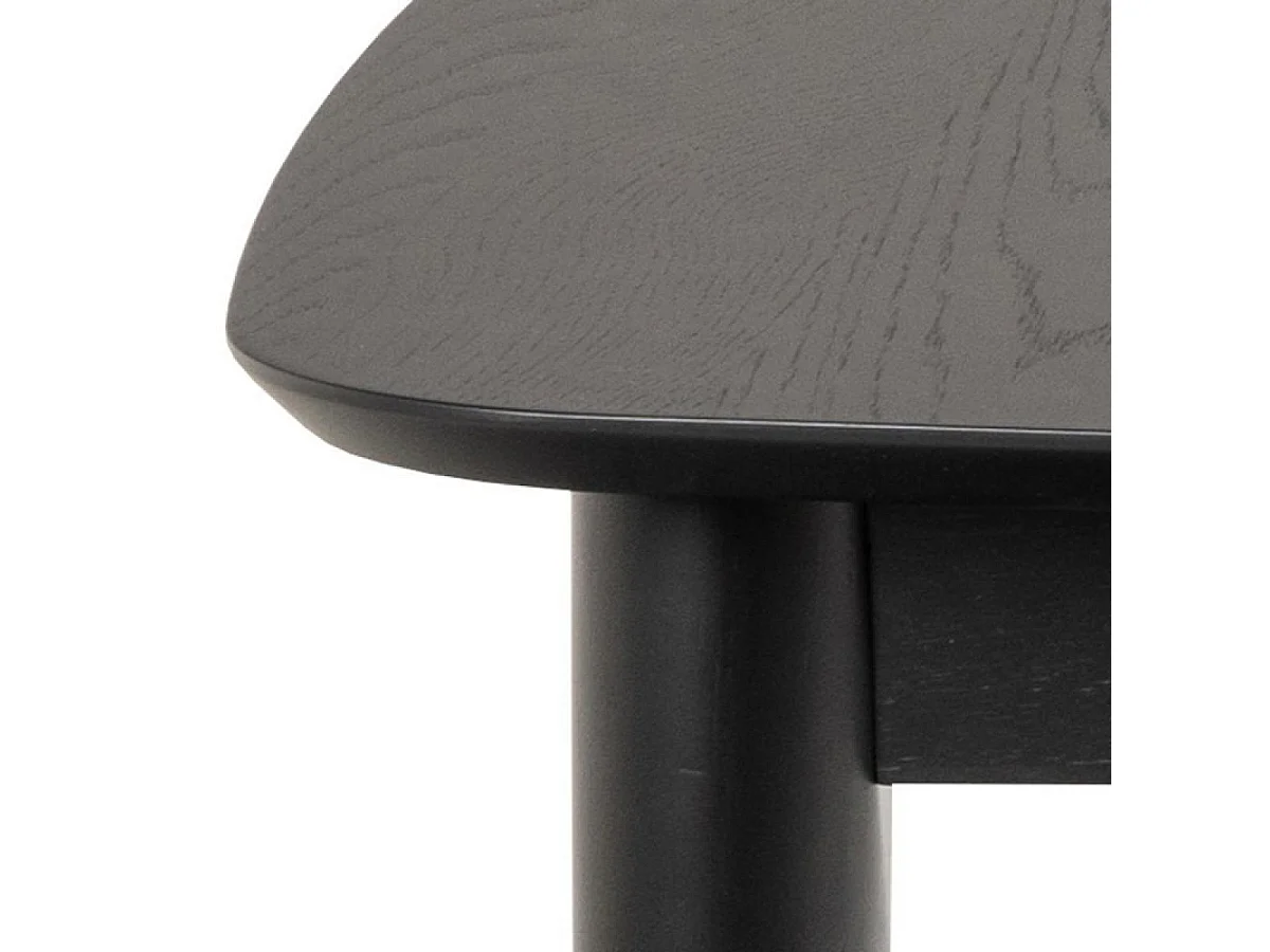 Moola eetkamertafel 90x180/219cm met extra plaat zwart.