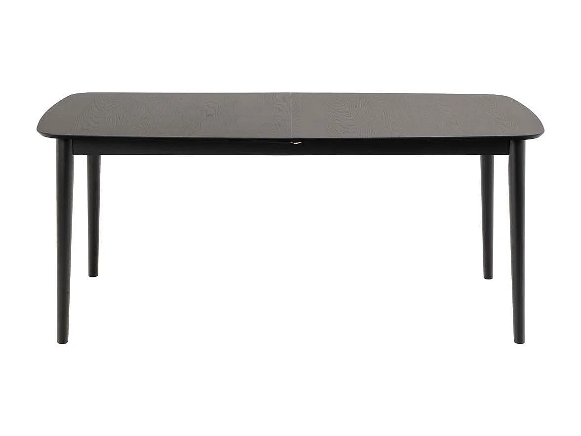 Moola eetkamertafel 90x180/219cm met extra plaat zwart.