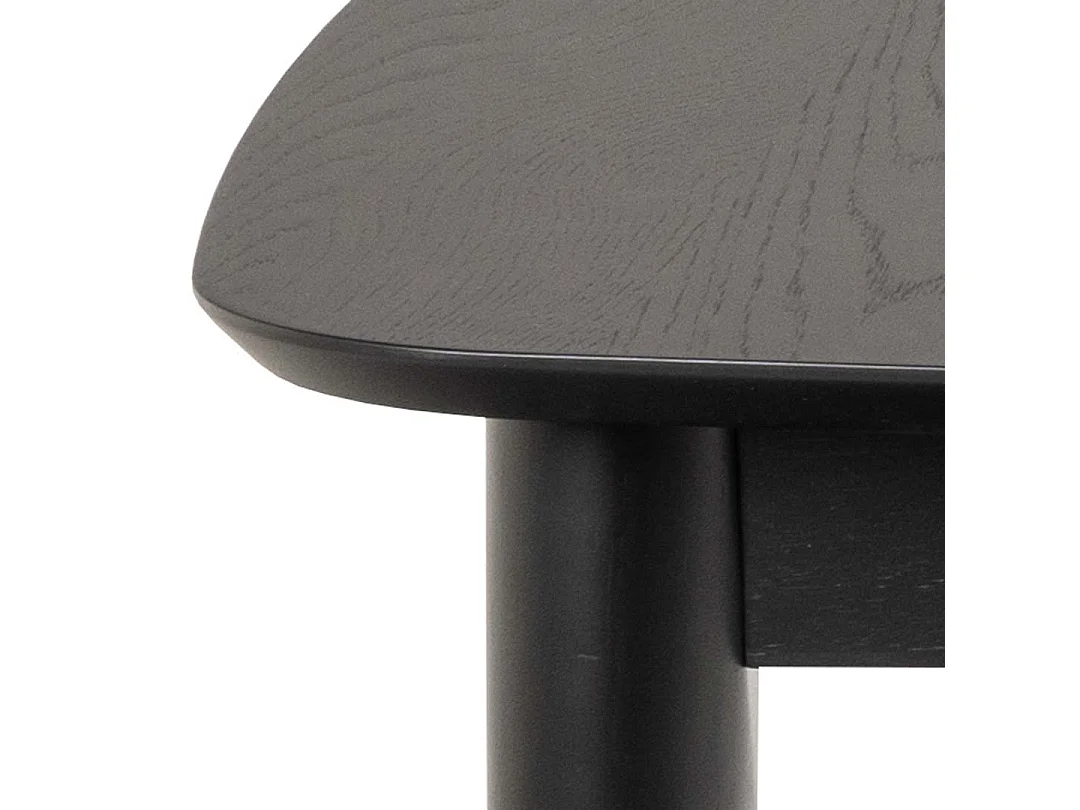 Moola eetkamertafel 90x180/219cm met extra plaat zwart.