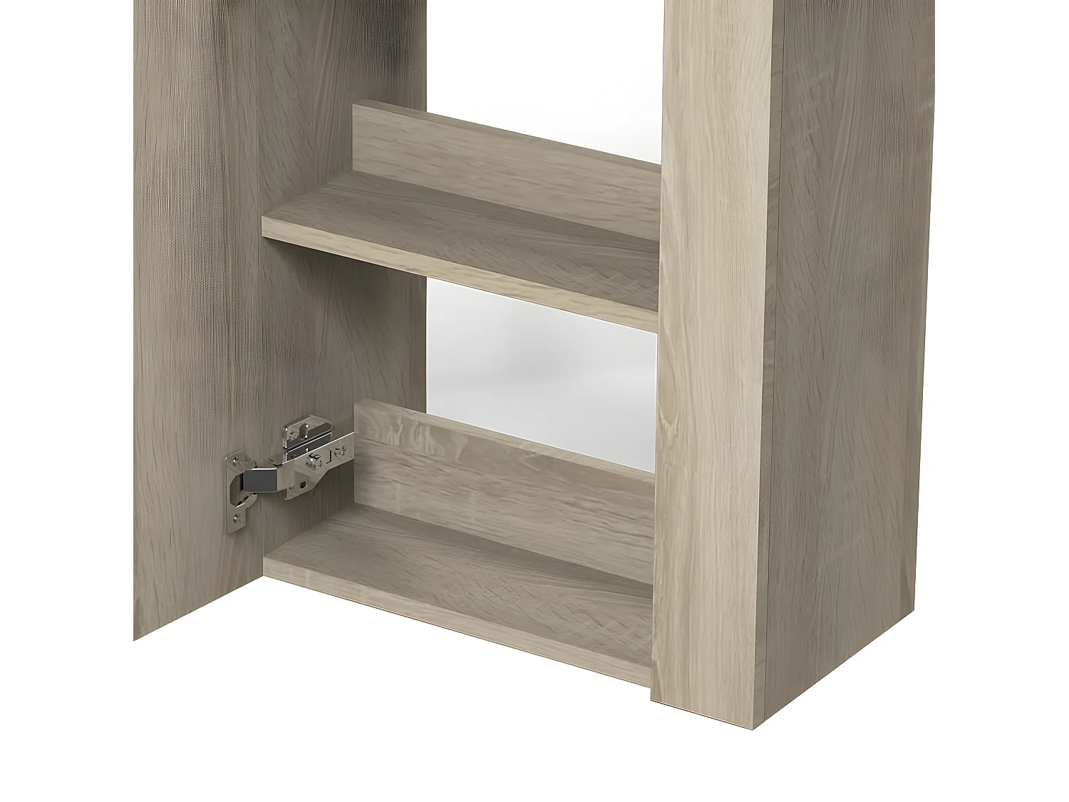 Aica Mueble de baño con lavabo, Roble, 44 x 23 x 60 cm